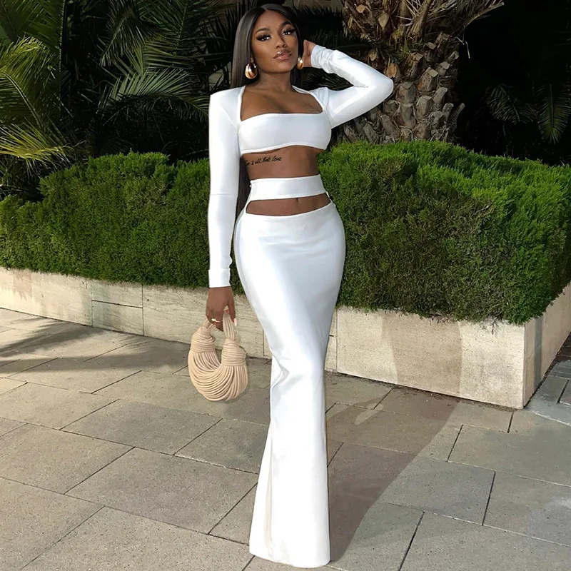 

Женские платья, Новое поступление 2023, элегантные сексуальные костюмы, длинный спортивный костюм, комплект на лето, женская мода, однотонная блузка с рукавами