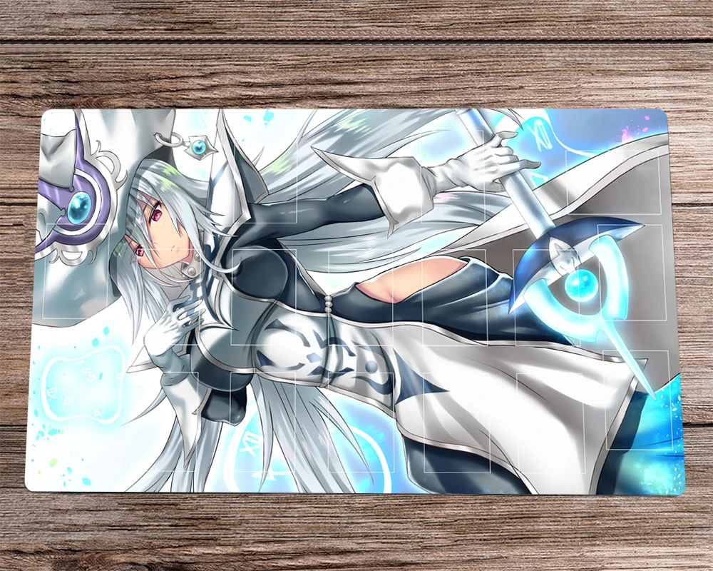 

YuGiOh Anime CCG TCG Playmat Silent Magician Trading Card Game Mat & Zones & Free Bag Anti-slip Rubber Desk Pad Mousepad 60x35cm