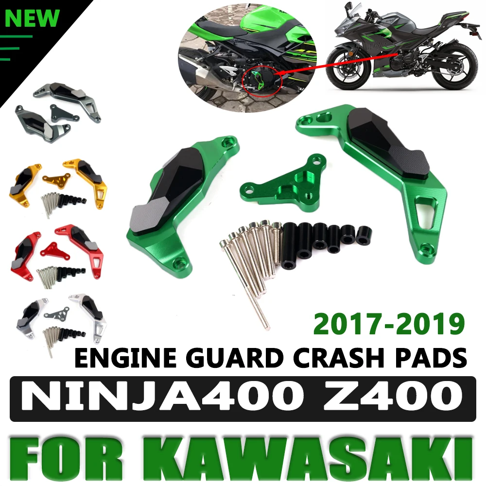 For KAWASAKI NINJA400 NINJA Z 400 2017 - 2019 Motorcycle Engine Guard Crash Pad Stator Frame Slider Protector Falling Protection