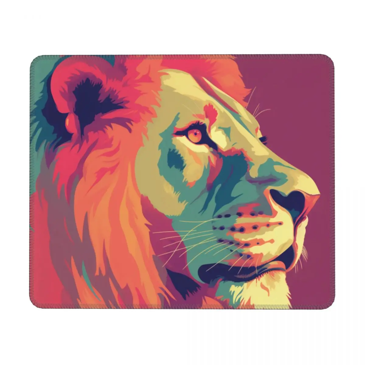 

Lion Horizontal Print Mouse Pad Minimal Neo Fauvism Original Rubber Mousepad Non Slip Soft Desk Mouse Pads