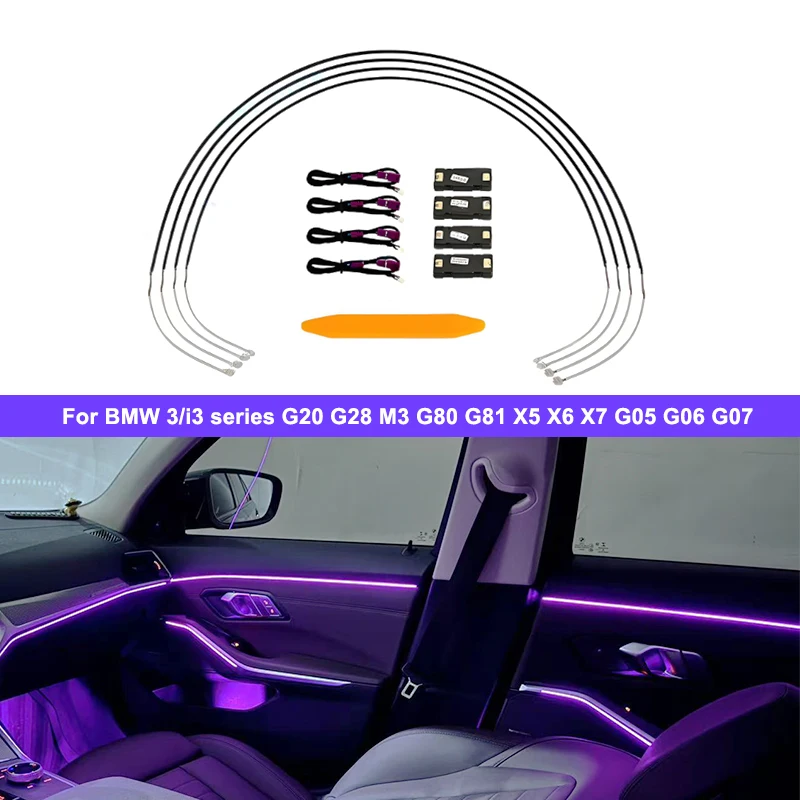 

Светодиодная Подсветка Салона BMW 3 Серии, I3, X5, X6, X7, G20, G21, G28, G05, G06, G07, M3, G80, 4-дверные Модели