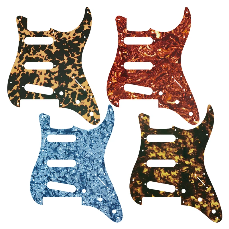 

Pleroo Guitar Parts For Fender Strat 62' Strat PICKGUARD With Floyd Rose Tremolo Bridge Guitar Pickguard Multicolor Options