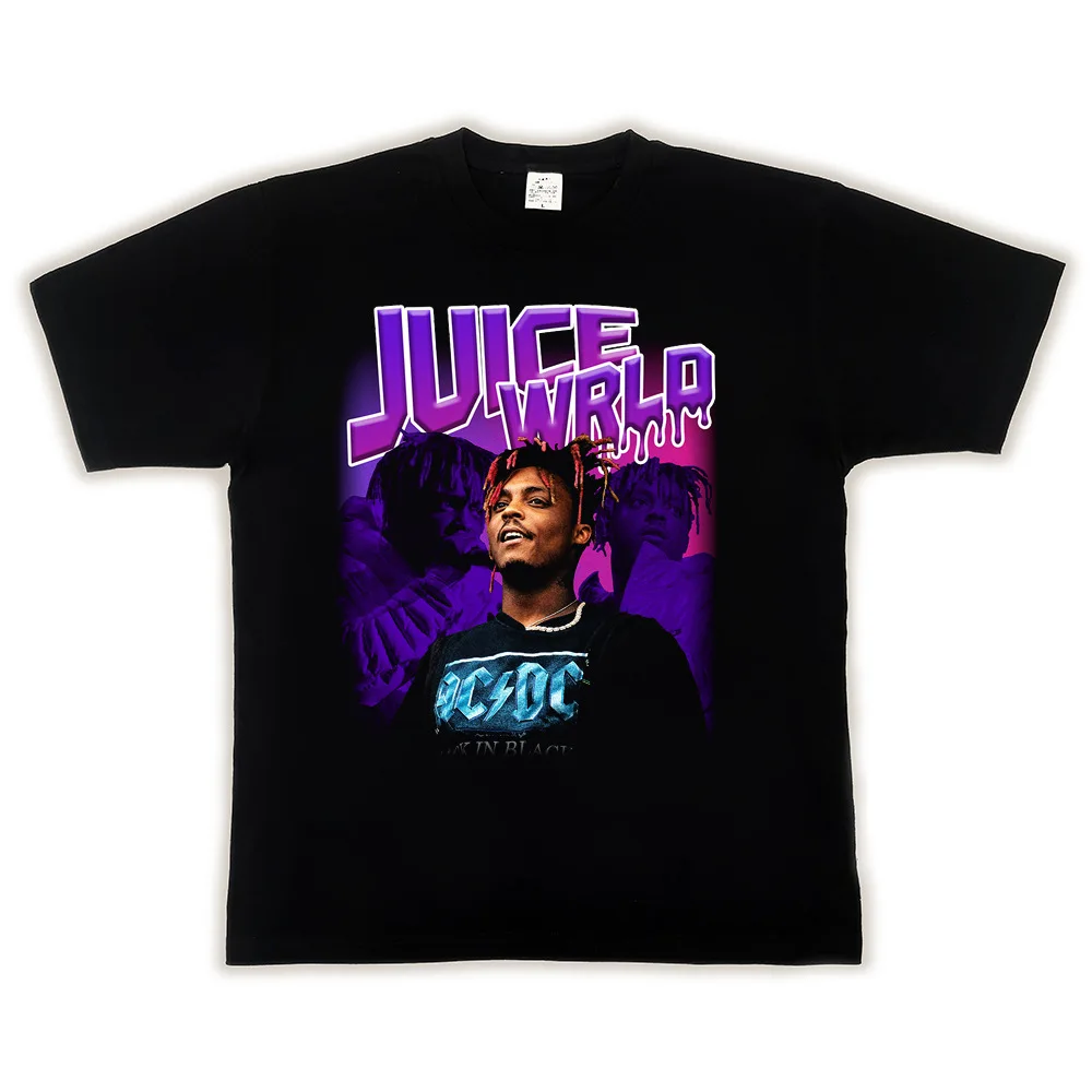 

Vintage JUICE WRLD Print Oversized T-shirt Streetwear Crop Top Woman Clothes Men's Clothing Cotton Tops Tees Y2k High Street