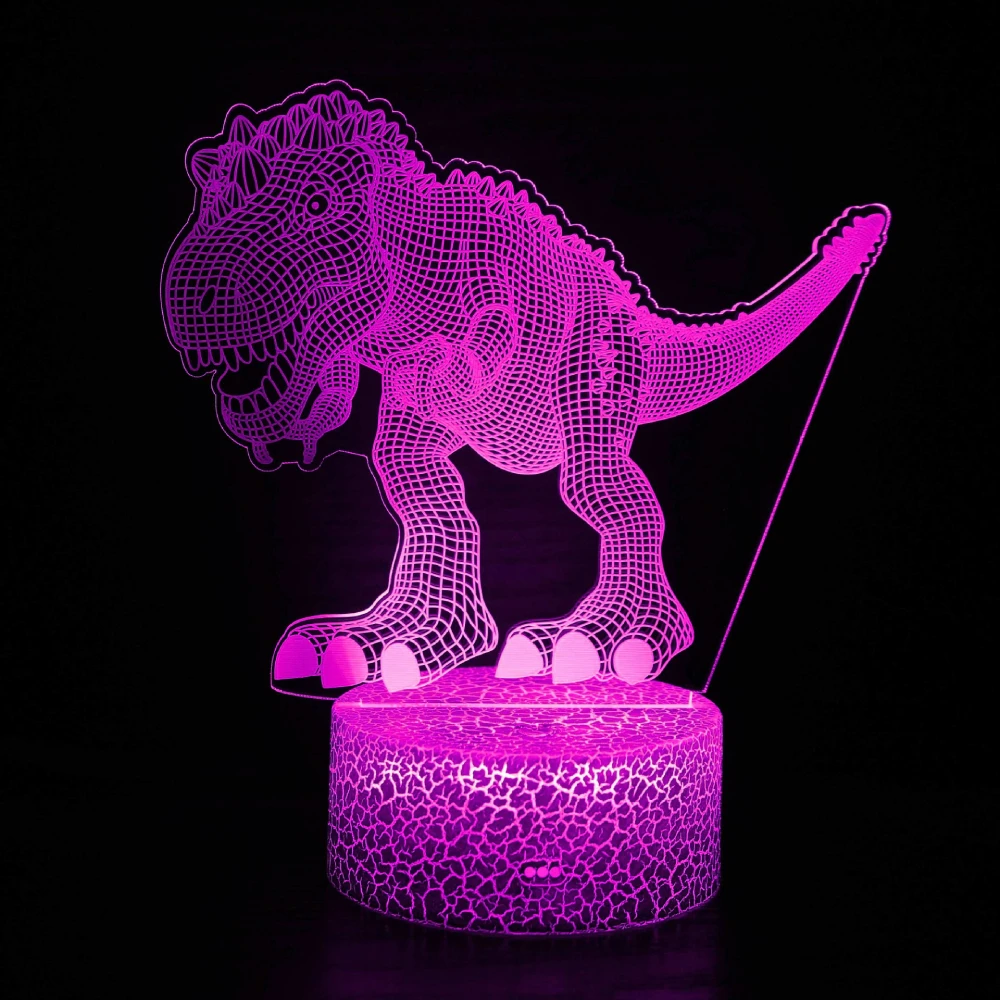 Ночник с динозавром Nighdn детская лампа для декора детской комнаты 7 цветов