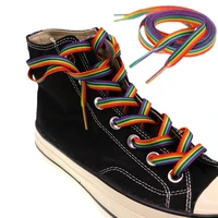120cm rainbow shoelace unisex low cut high top canvas shoes laces for women rainbow personalized printing shoelaces accessories