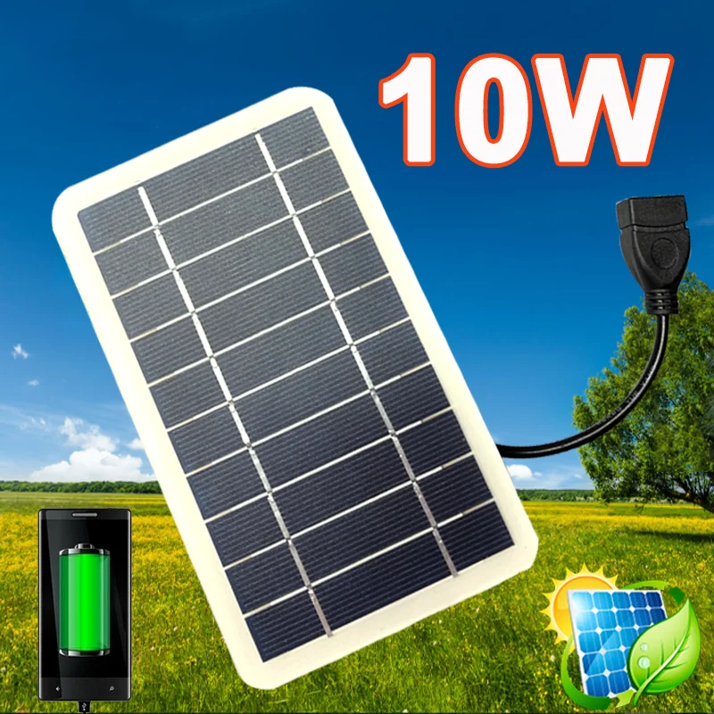 

Портативная солнечная панель 10 Вт для самостоятельной сборки, 5 В, элемент для аккумулятора, модуль зарядного устройства для солнечной энергии, для походов и рыбалки