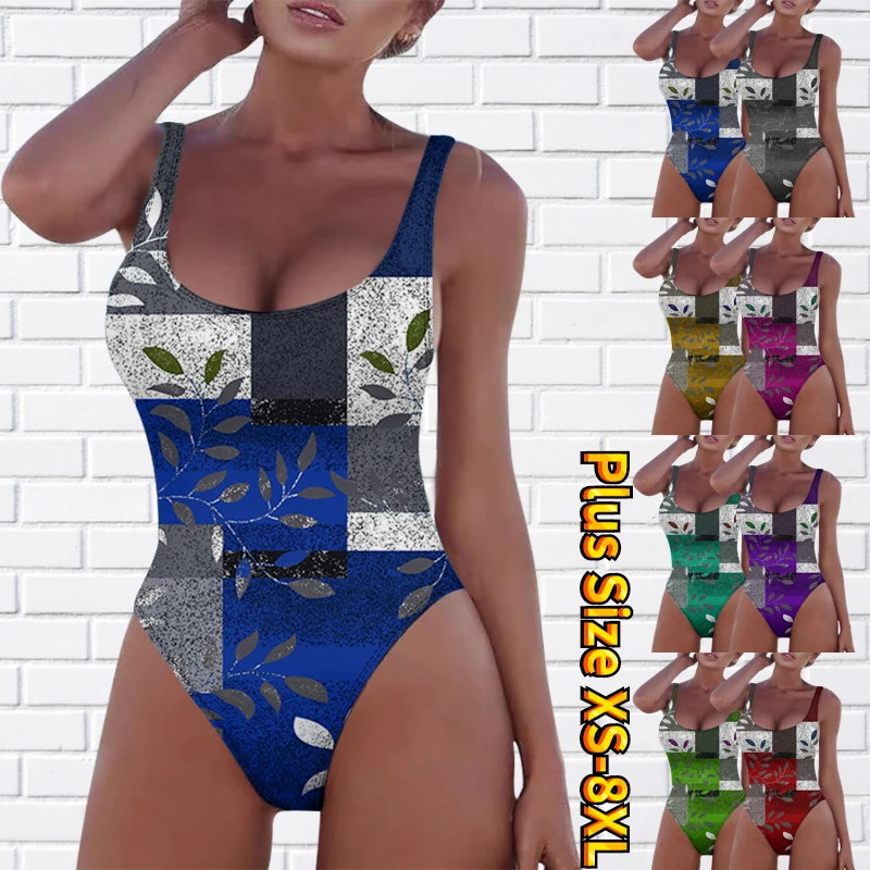 

Women's Swimwear One Piece Bathing Suits Sports Vacation 3D Print Monokini Normal Swimsuit High Waisted Bathing Suits XS-8XL