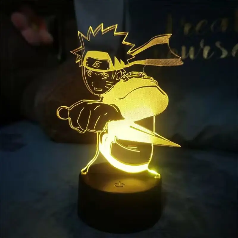 

Uzumaki Naruto 3D Illusion Lamp Uchiha Itachi Sasuke Jiraiya LED Night Light Anime desk decor Lampara Bedroom Decor Manga Gift