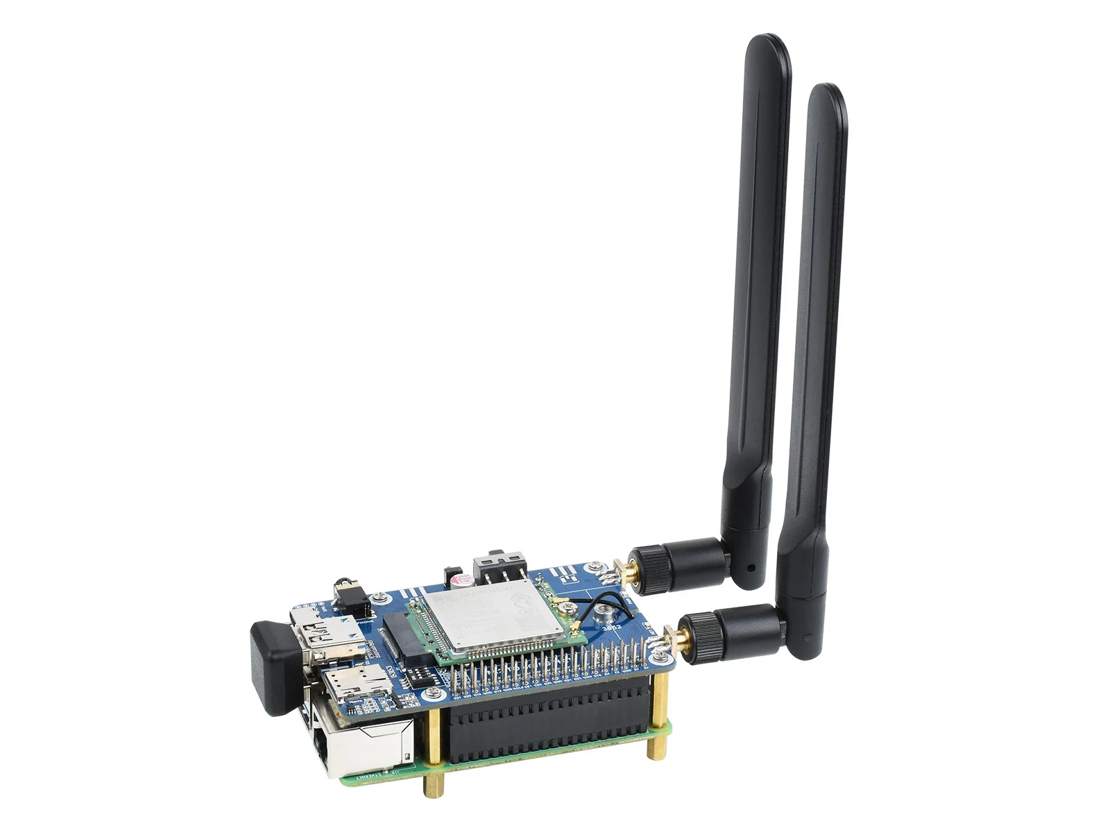 SIM7600G-H M.2 4G HAT  Raspberry Pi, LTE CAT4  , 4G/3G/2G, GNSS,  