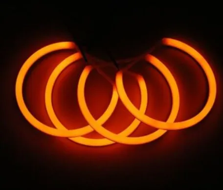 

A1 131мм x4 хлопок RGB многоцветные светодиодные глаза ангела кольца ореола для BMW 3/5/7 серии E36 E38 E39 E46 M3 Автомобильная фара демон DRL