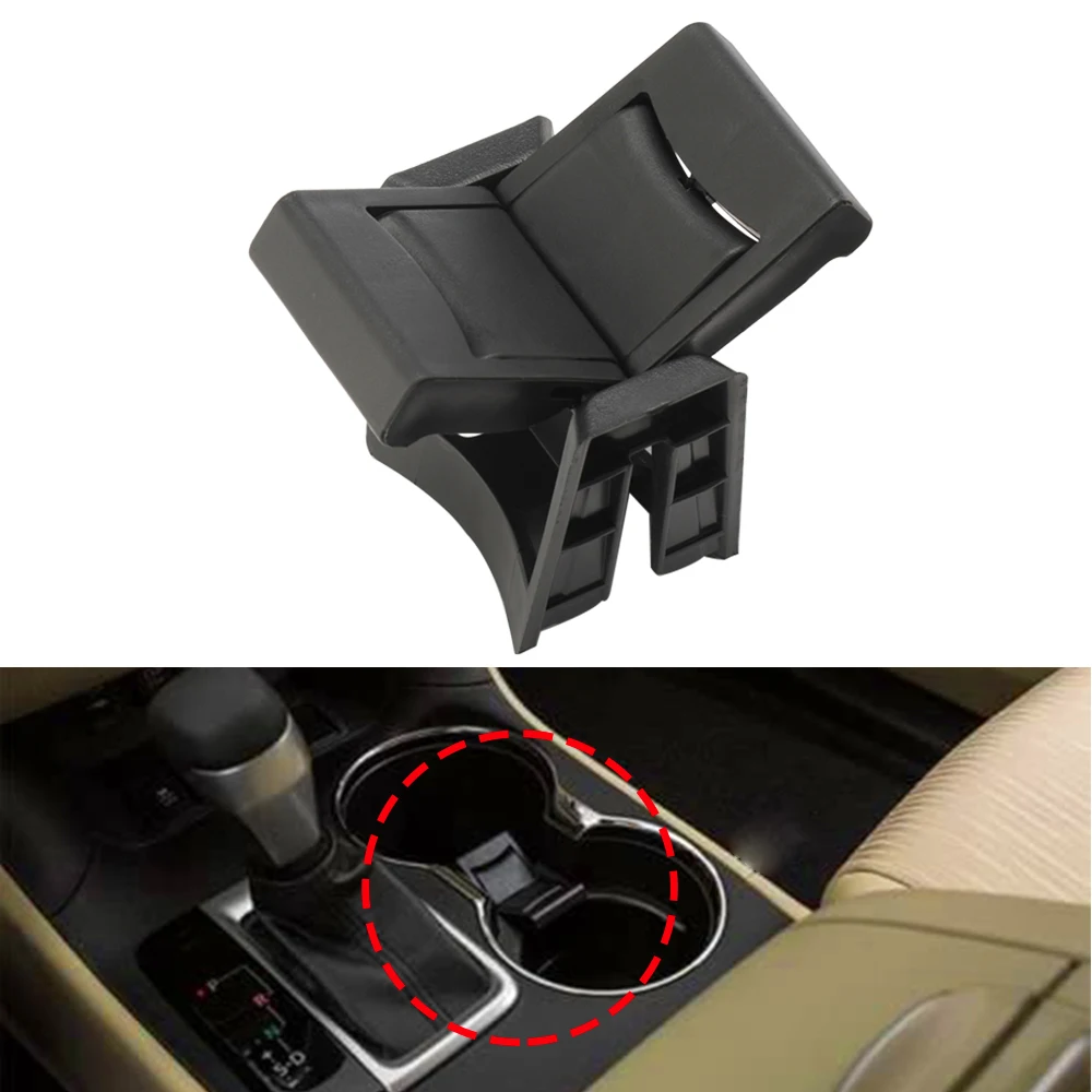 1x Car Center Console Cup Holder Insert Divider For Toyota Highlander Kluger 2014 2015 2016 2017 2018 2019 Interior Accessories