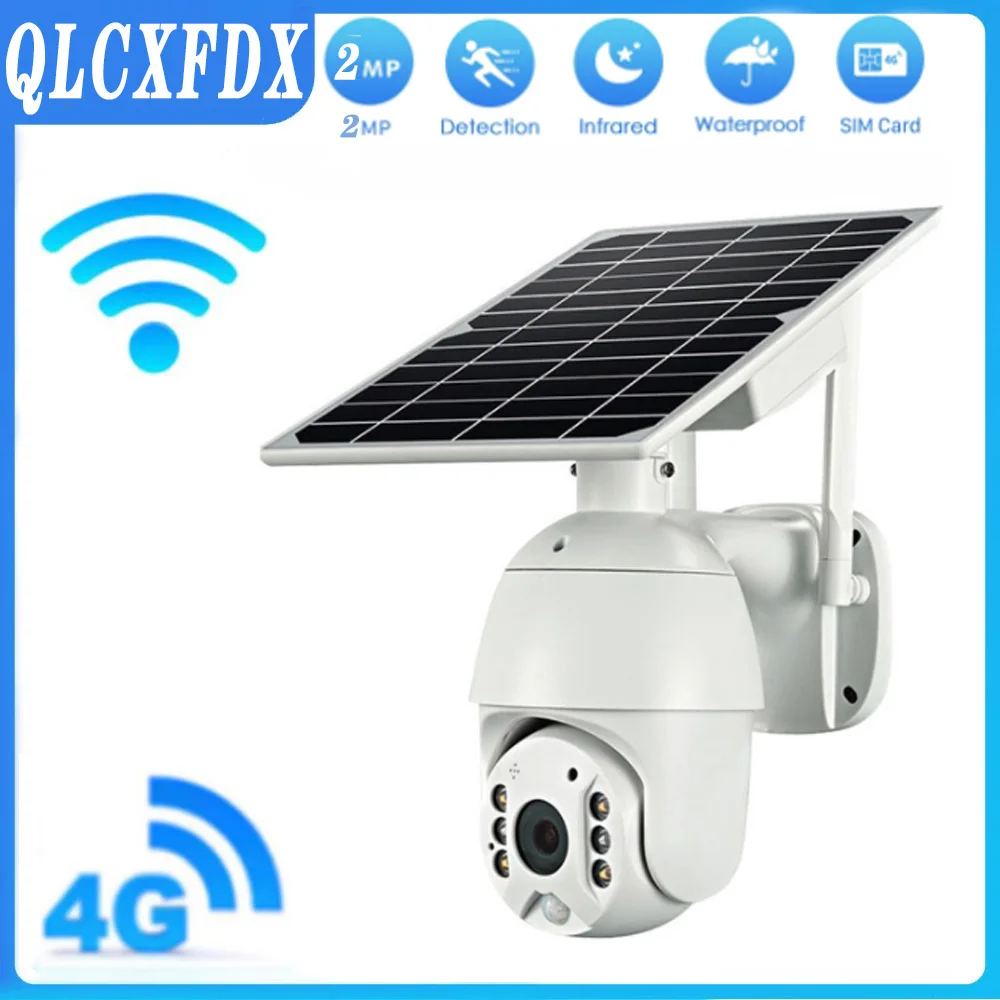 

2MP 4G Sim Solar Surveillance Camera Wifi Full-color Night Vision HD Kamera CCTV PIR Mobile Detection Outdoor Waterproof ip cam