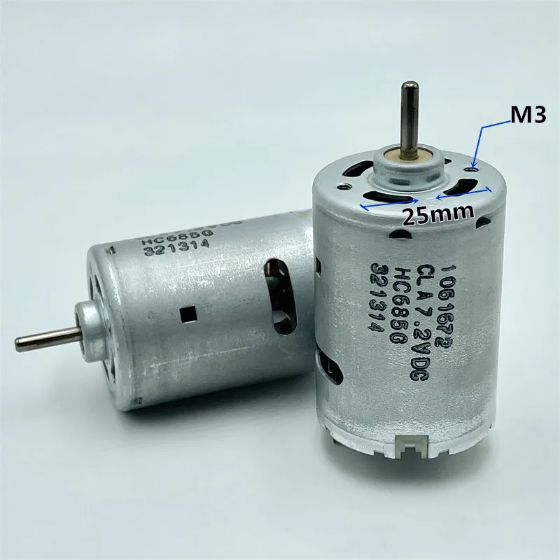 1PC JOHNSON RS-545 Carbon Brush Motor DC 7.4V 23500RPM High Speed with Cooling Fan Large Torque for Electric Hand Drill Blower |