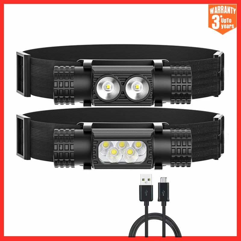 

LED Headlight 1200LM 10W T6 Mini White Light Flashlight 18650 Battery Headlamp H02A H05A Forehead for Camping Fishing