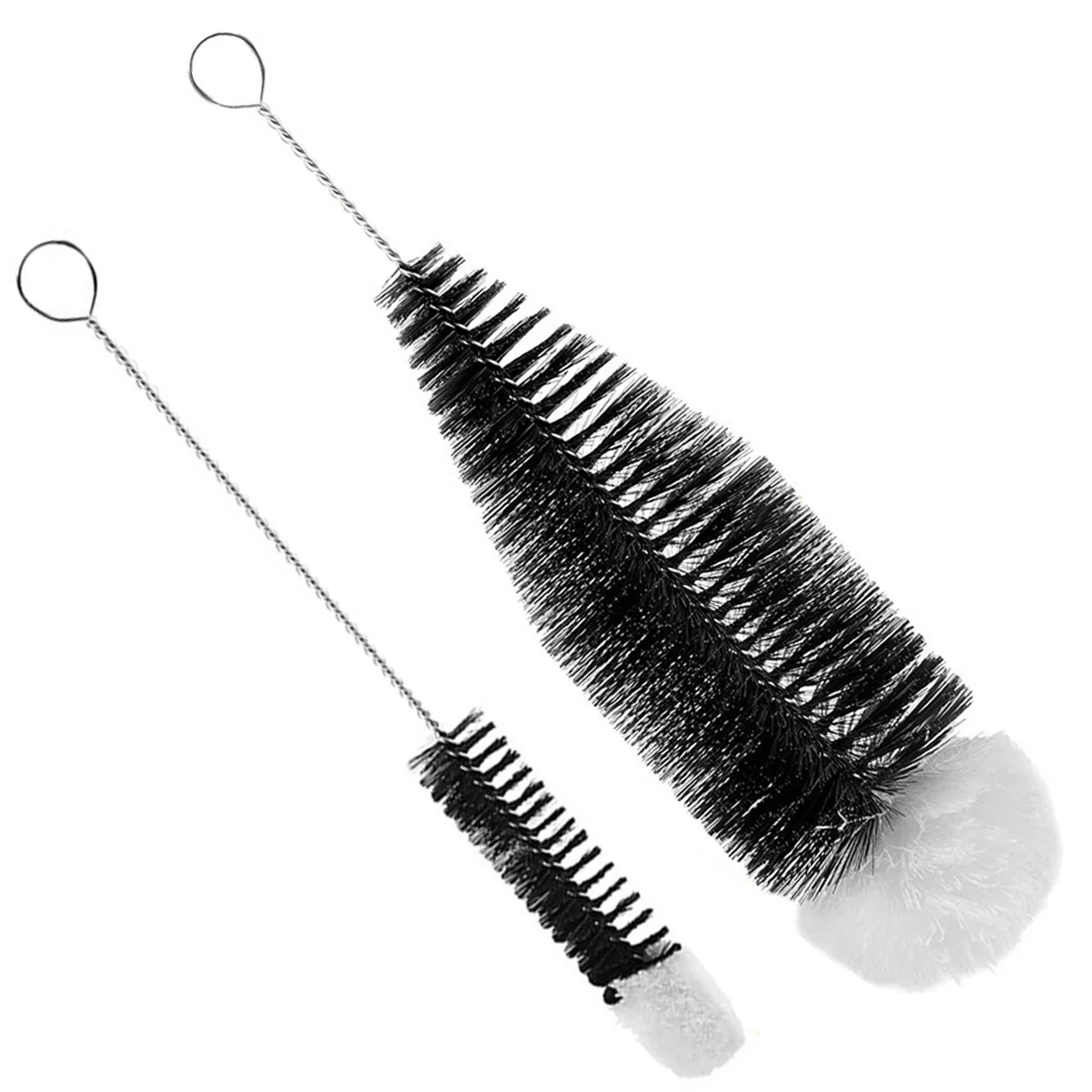 

Набор кистей для чистки бутылок, комплект из 2 щёток с ручкой из нержавеющей стали для уборки стеклянных бутылок, для дома, кухни