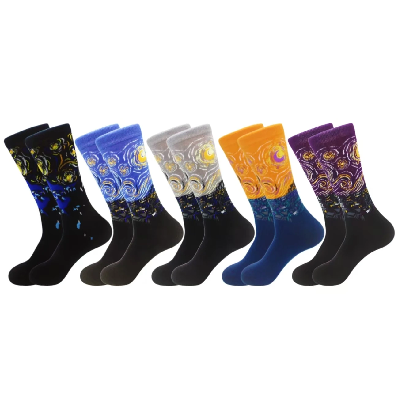 1 пара европейских и американских модных носков с персонализированной картиной