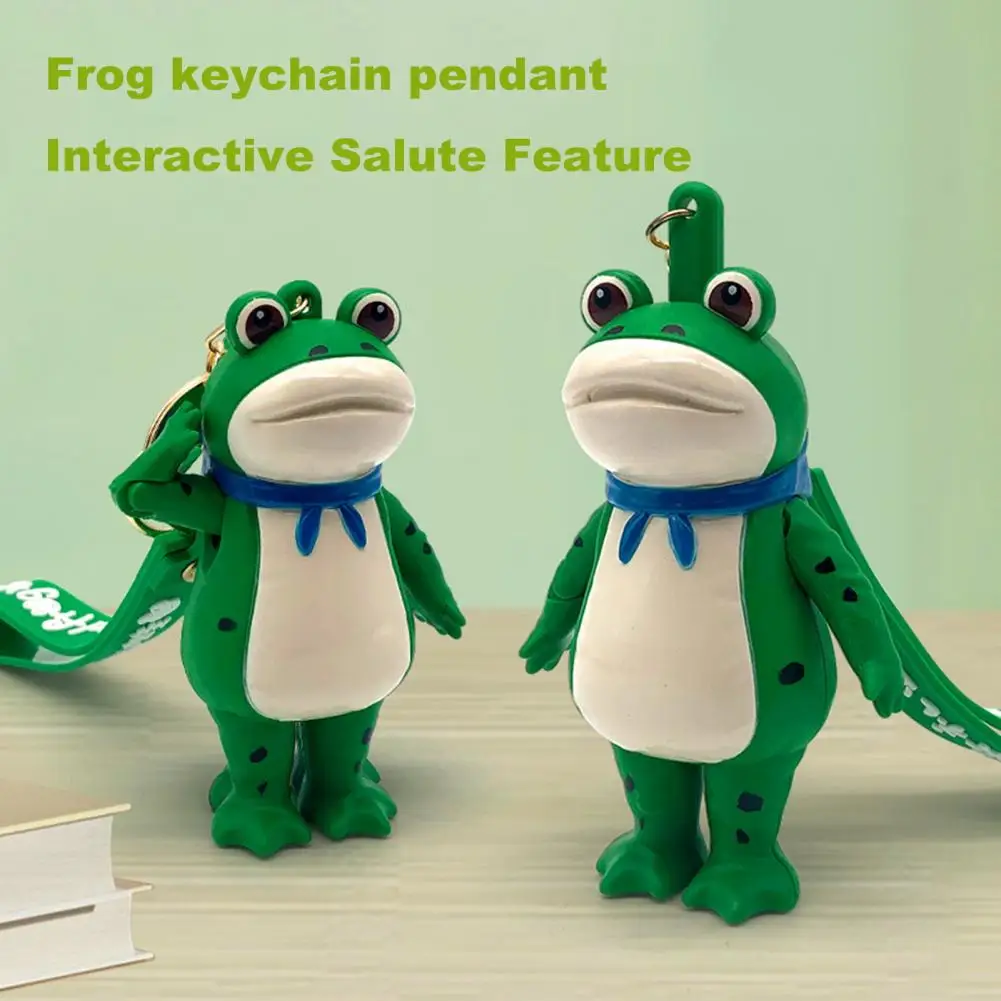 Брелок лягушка с реалистичной текстурой компактный портативный аксессуар
