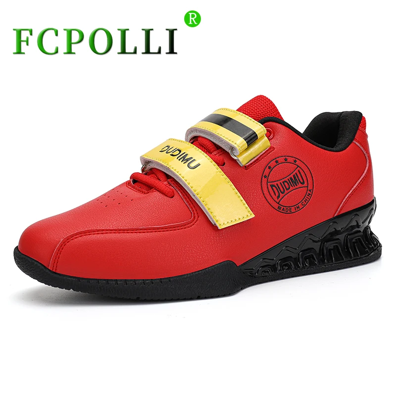 

Weight Lifting Shoes Men Brand Designer Strength Support Deadlift Shoe Red White Squat Shoes Man Rubber Weight Lifting training