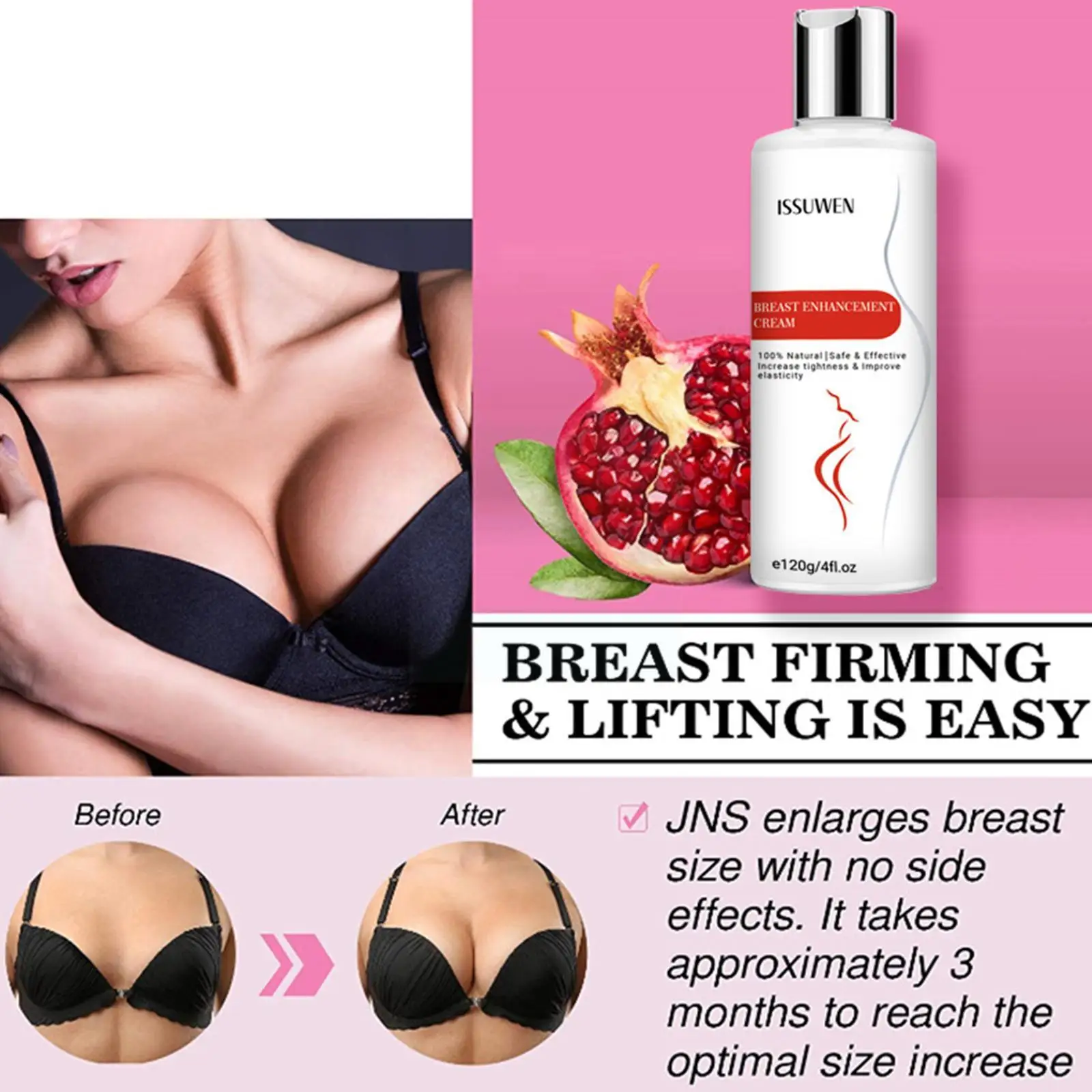 

Breast Enhancement Cream Female Chest Care Skin Firming Lifting Fast Sexy Body Cream Care Growth P6t2