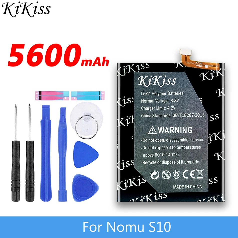 

New Kikiss Battery For NOMU S10 5600mAh Smartphone S 10 Smart Phone Replacement Cell Phone Rechargement Batteries AKKU