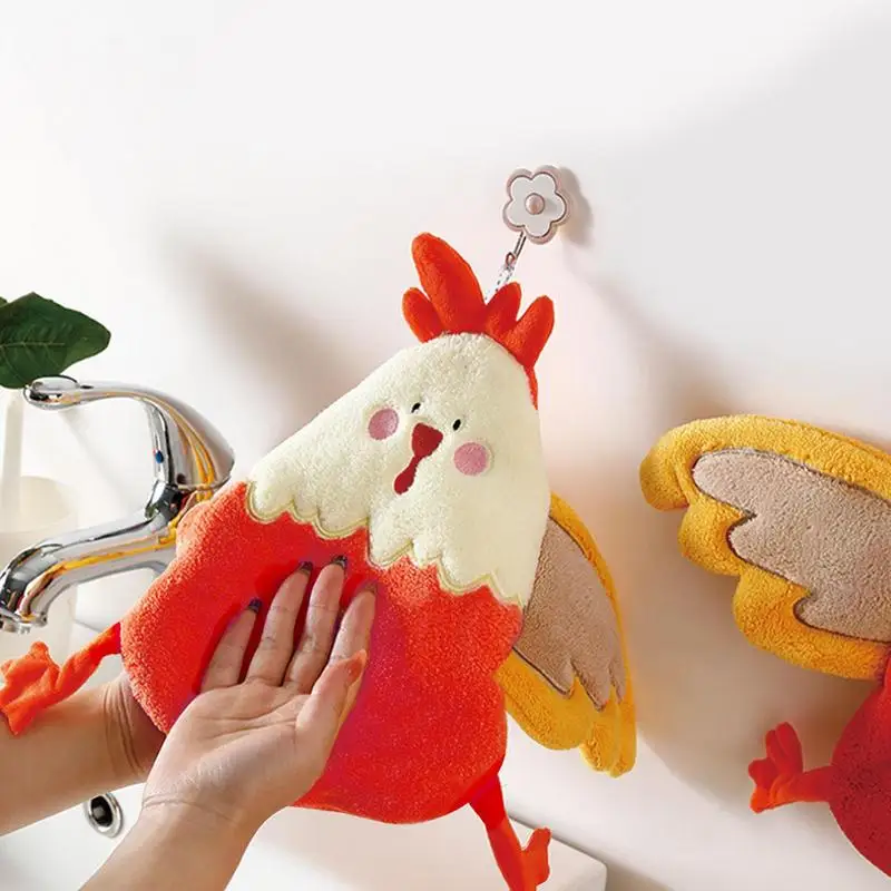 

Cute Chicken Hand Towel For Child Super Absorbent Microfiber Kitchen Towel Tableware Cleaning Towel Kitchen Tools