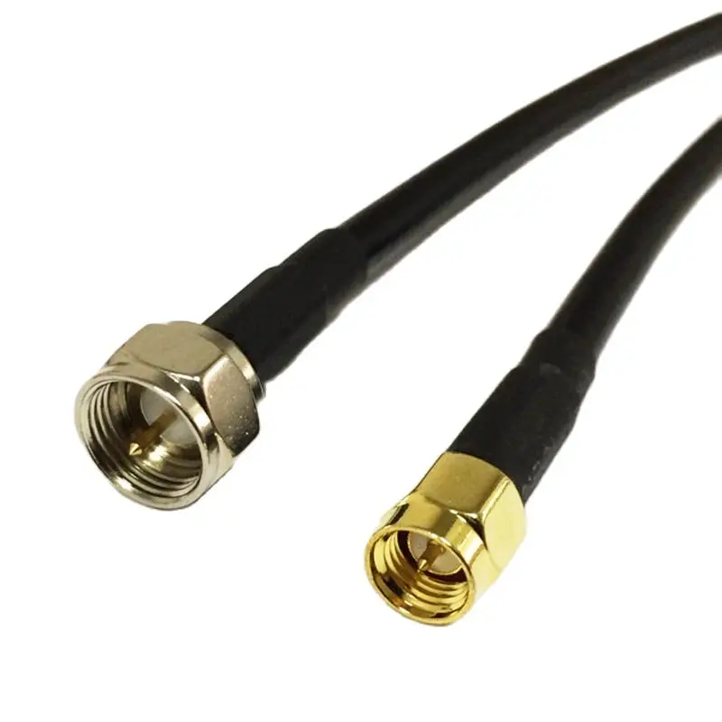 New SMA Male To F Type Plug RG58  Jumper Cable Pigtail Adapter 50CM/100CM