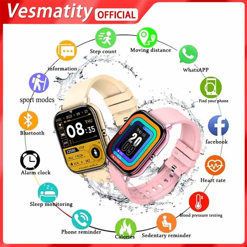 

Водонепроницаемые Смарт-часы Vesmatity H10 с Bluetooth, браслет для звонков, спортивные Смарт-часы P8, дисплей дюйма, лидер продаж, смарт-браслет