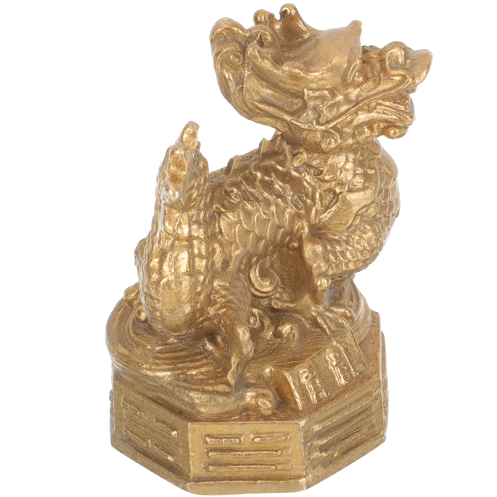 

Statue Dragon Chinese Ornament Figurine Auspicious Zodiac Animal Retro Copper Decoration Table Statu Statues Delicate Turtle