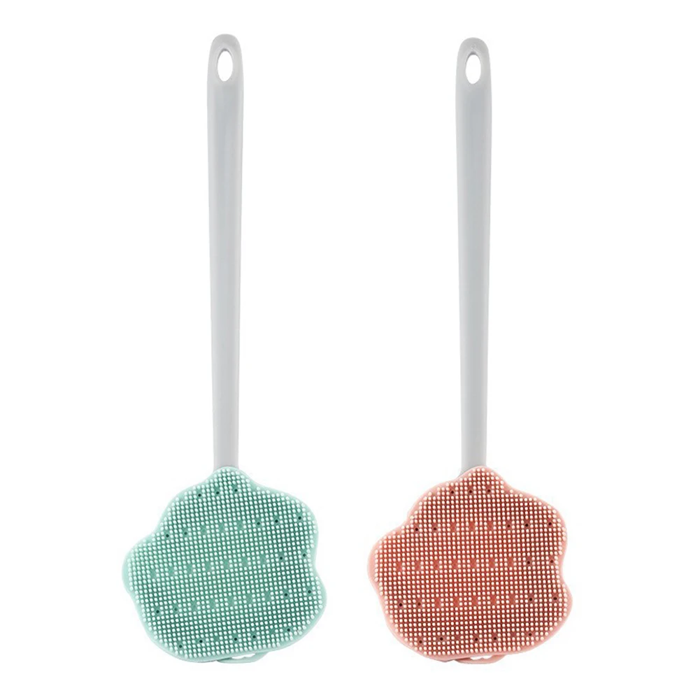 

Multifunctional Silicone Brush Body Bath Shower Brush Back Massage Exfoliation Wisp Body Scrub Brush Long Handle Double-Sided