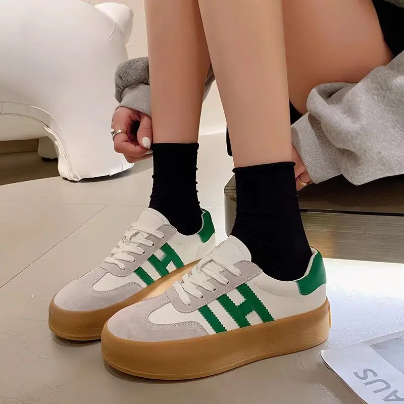 Кеды женские из искусственной кожи кроссовки на платформе для тенниса