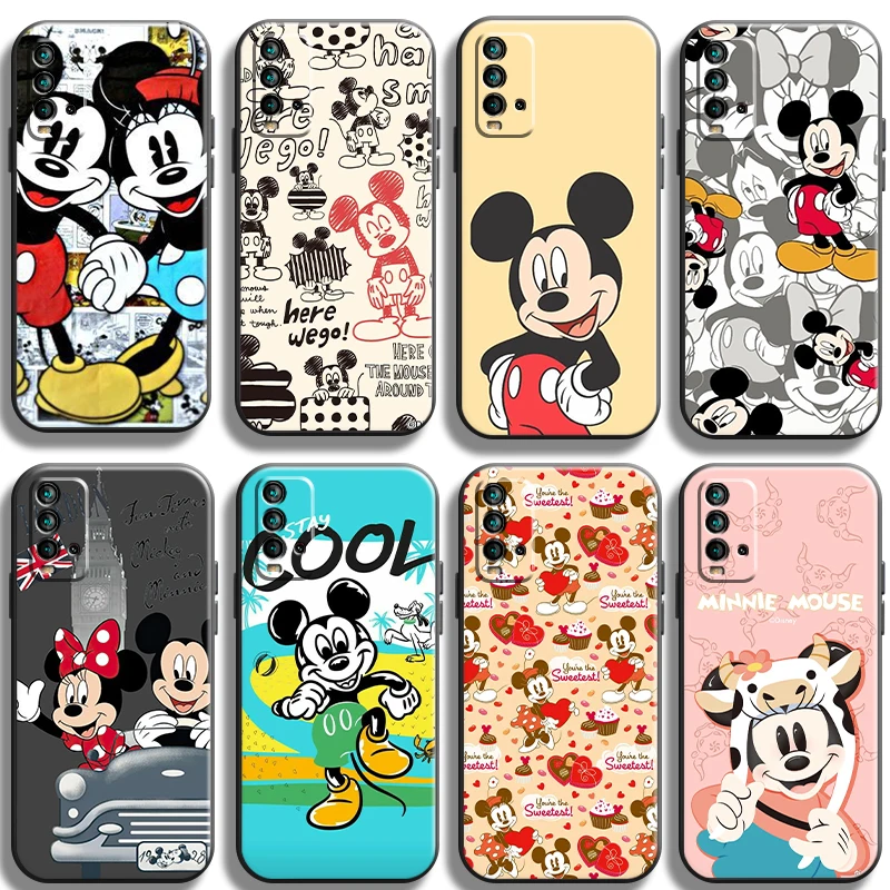 

Disney Mickey Phone Case For Xiaomi Redmi 7S 7 7A 8 8A Note 8 2021 7 8 8T Pro ShockProof Smartphone Shell Soft Original Black
