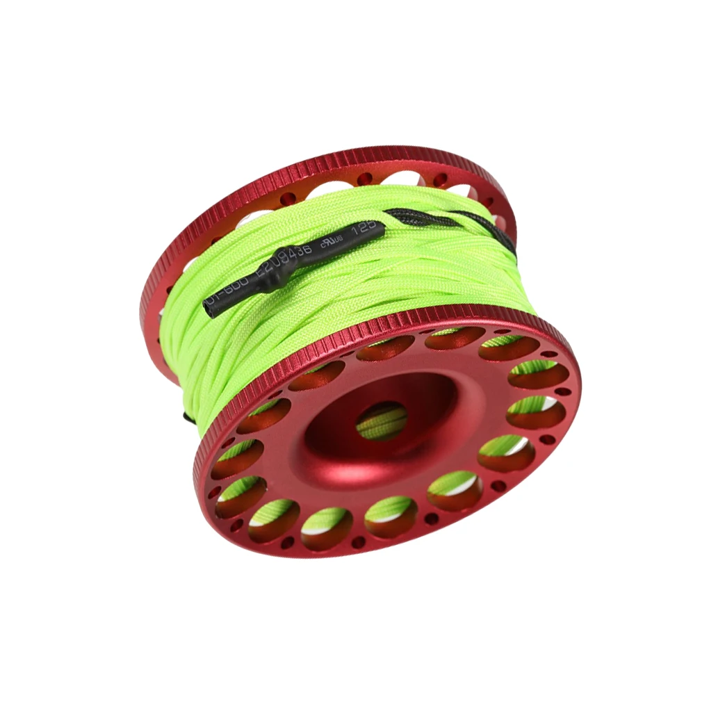 

Dive Finger Reel Rope Lightweight Aluminum Scuba Diving Spool with Snap Hook Water Sports Swimming Supplies Blue
