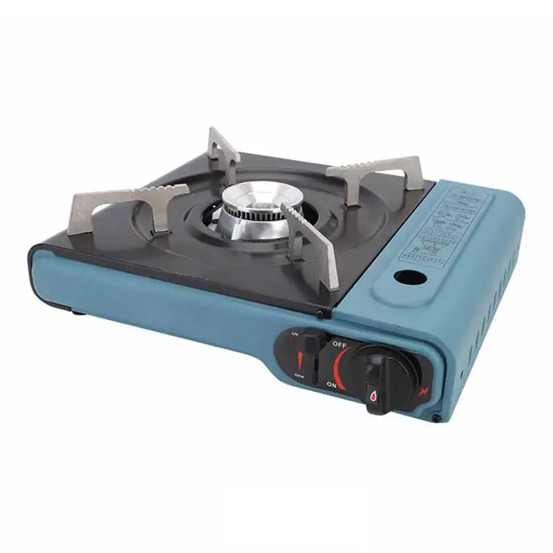 

Portable Gas Stove With Valve And Adapter With Piezoigning For Camping Hiking Fishing