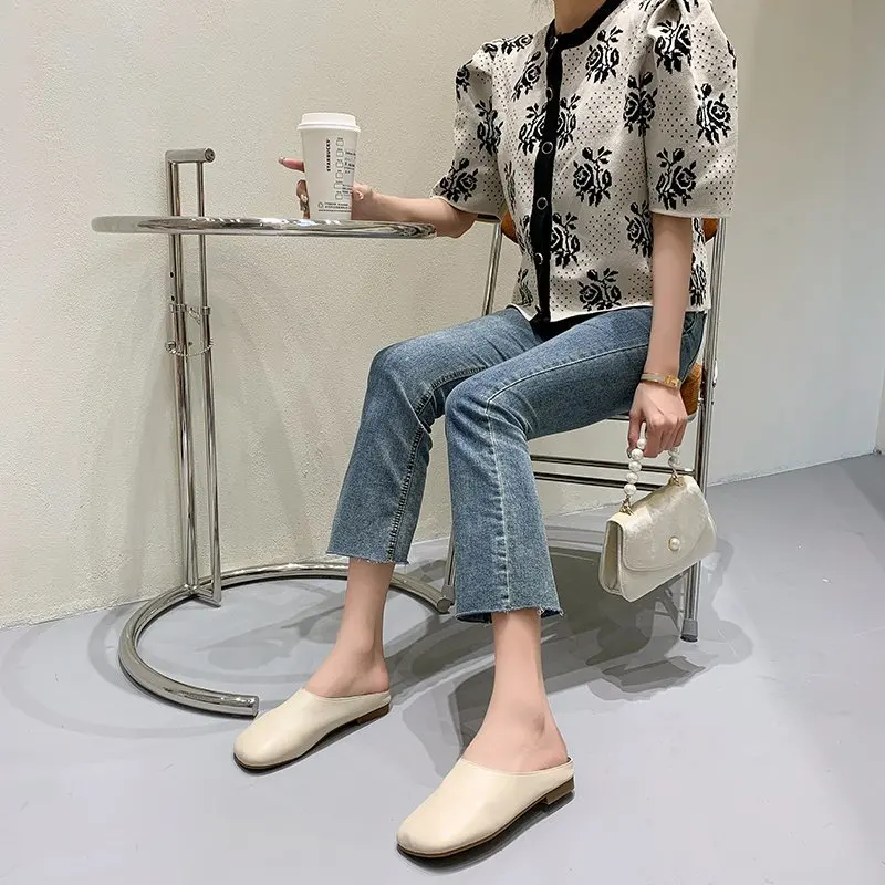 

2022, модная и популярная женская однотонная сумка, тапочки на низком каблуке, весна-лето 375