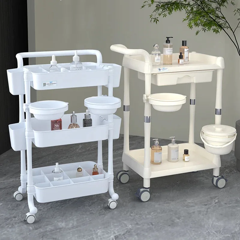 Складная Эстетическая Парикмахерская розовая профессиональная тележка для