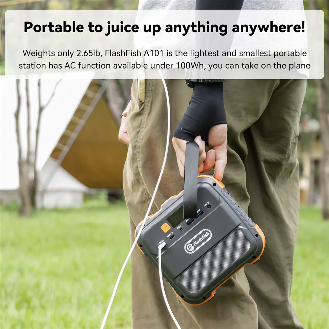200~240V Portable Power Station 120W 98Wh Backup Lithium Battery DC AC Solar Generator Outdoors Camping Travel Hunting Blackout |