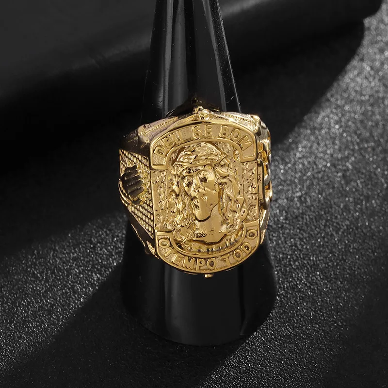 Мужское кольцо из нержавеющей стали-Иисус Молитва-хип-хоп