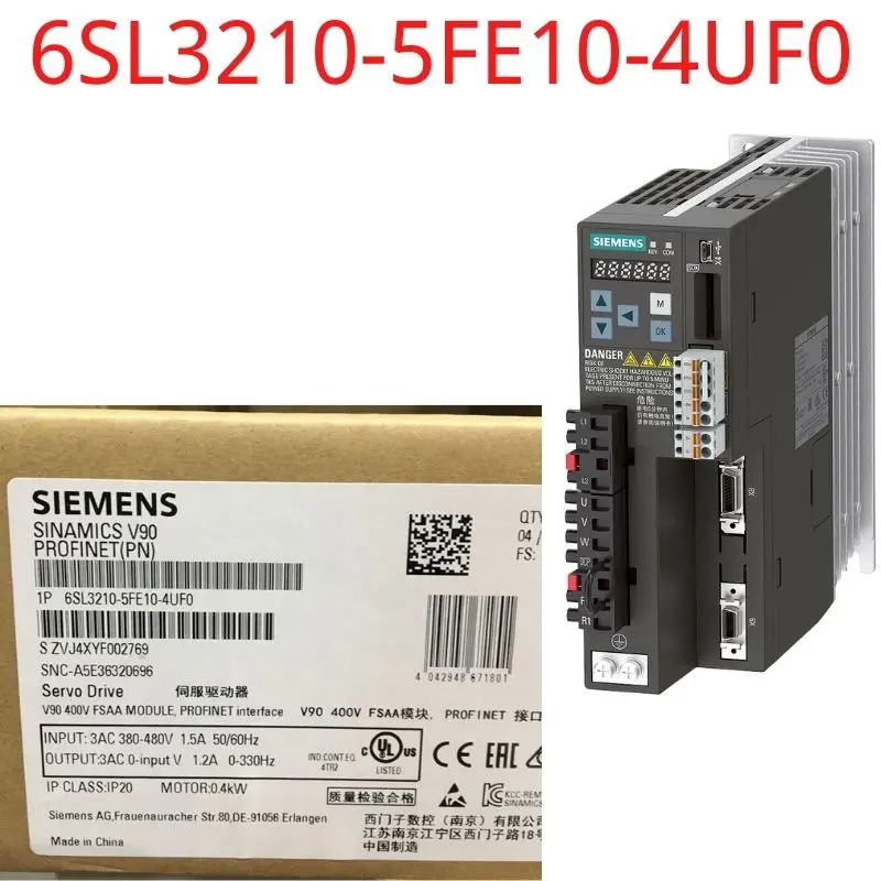 

6SL3210-5FE10-4UF0 Brand New SINAMICS V90, with PROFINET Input voltage: 380-480 V 3 A -15%/+10% 1.5 A 45-66 Hz Output