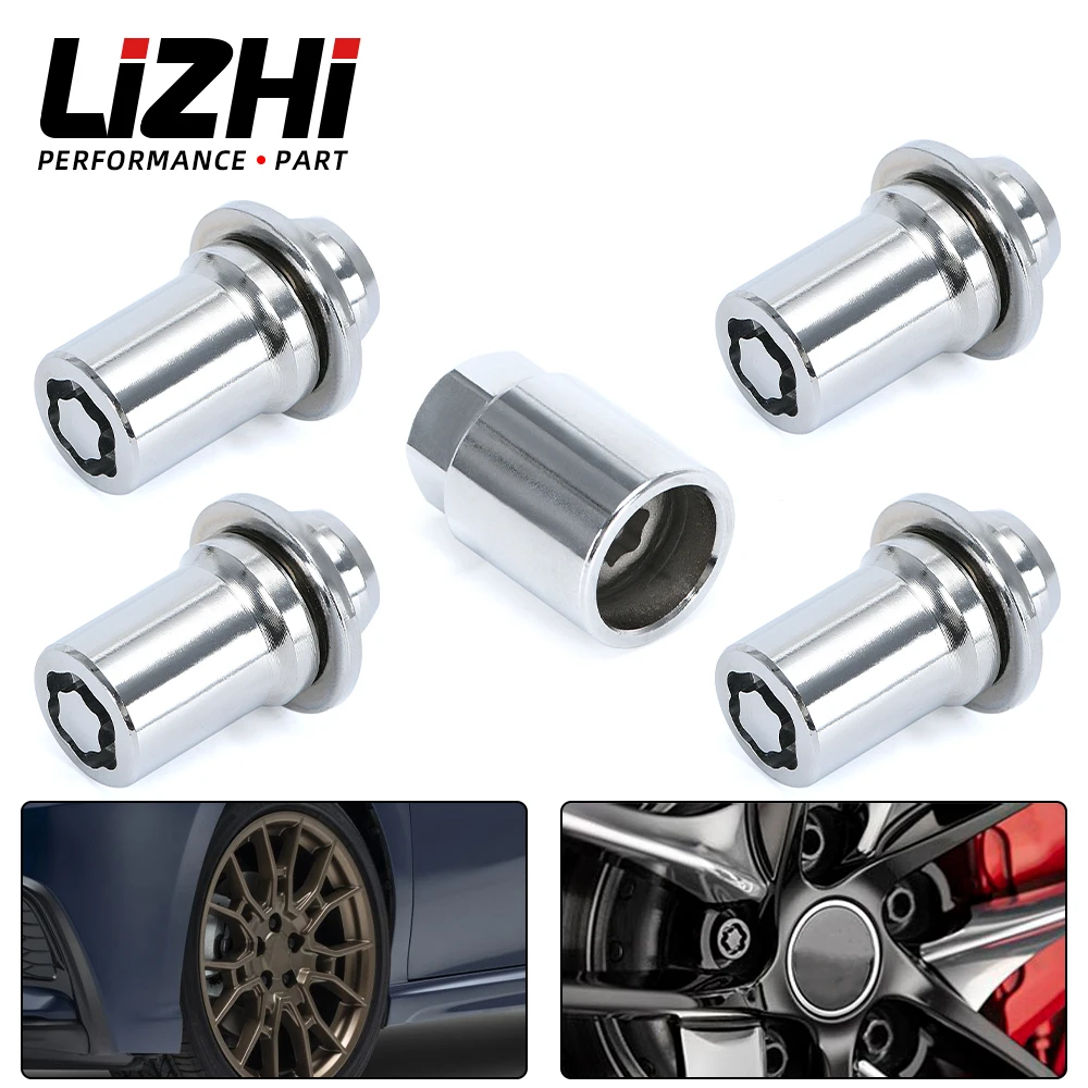 4 гайки + 1 ключ противоугонный высота 44 мм набор стопорных гаек для колес M12x1 5 Toyota