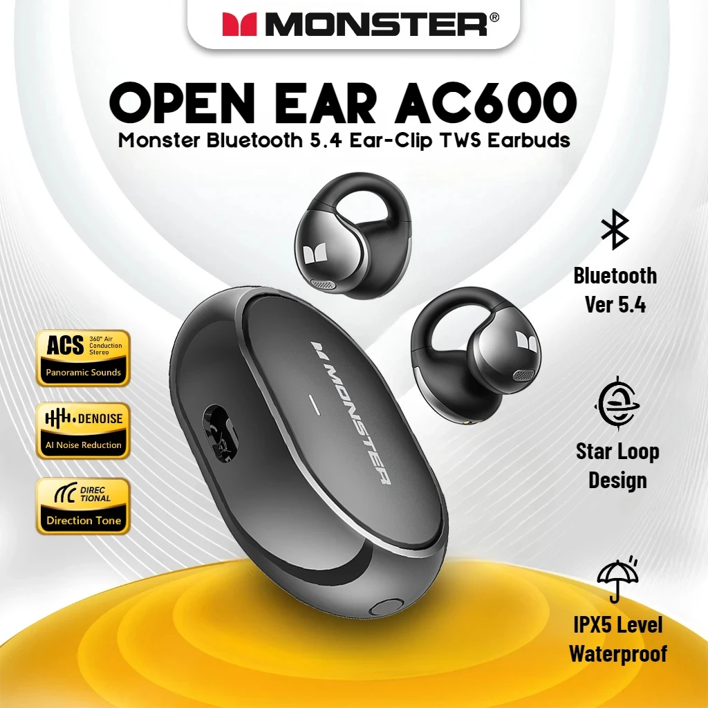 Наушники-вкладыши Monster AC660 с микрофоном и поддержкой Bluetooth 5 4