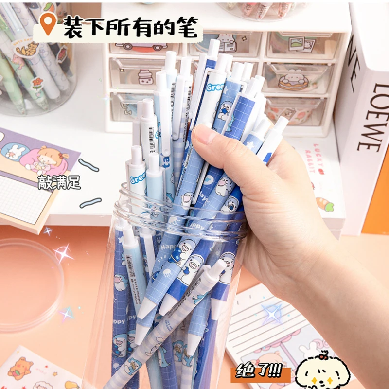 

30Pcs/Set Kawaii Gel Pens Cute Anime Cartoon Gel Pens 0.5mm Black Ink Gel Pen Set School&Office Writing Stationery Supplies