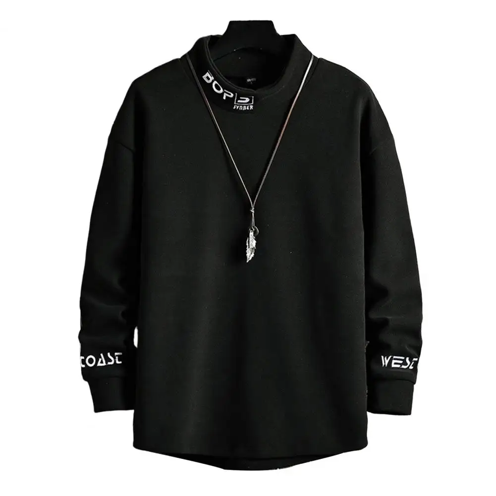 

Men Sweatshirt Letter Embroidery Pullover Long Sleeves Autumn Steetwear