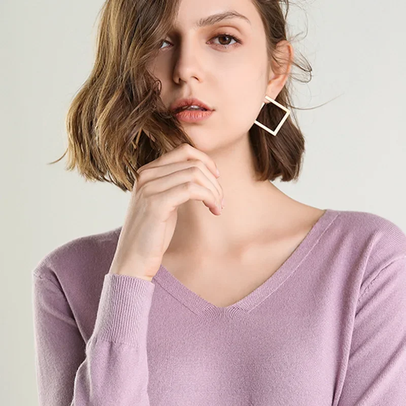 MRMT 2024 новый свитер женский пуловер с v-образным вырезом большой размер вязаная