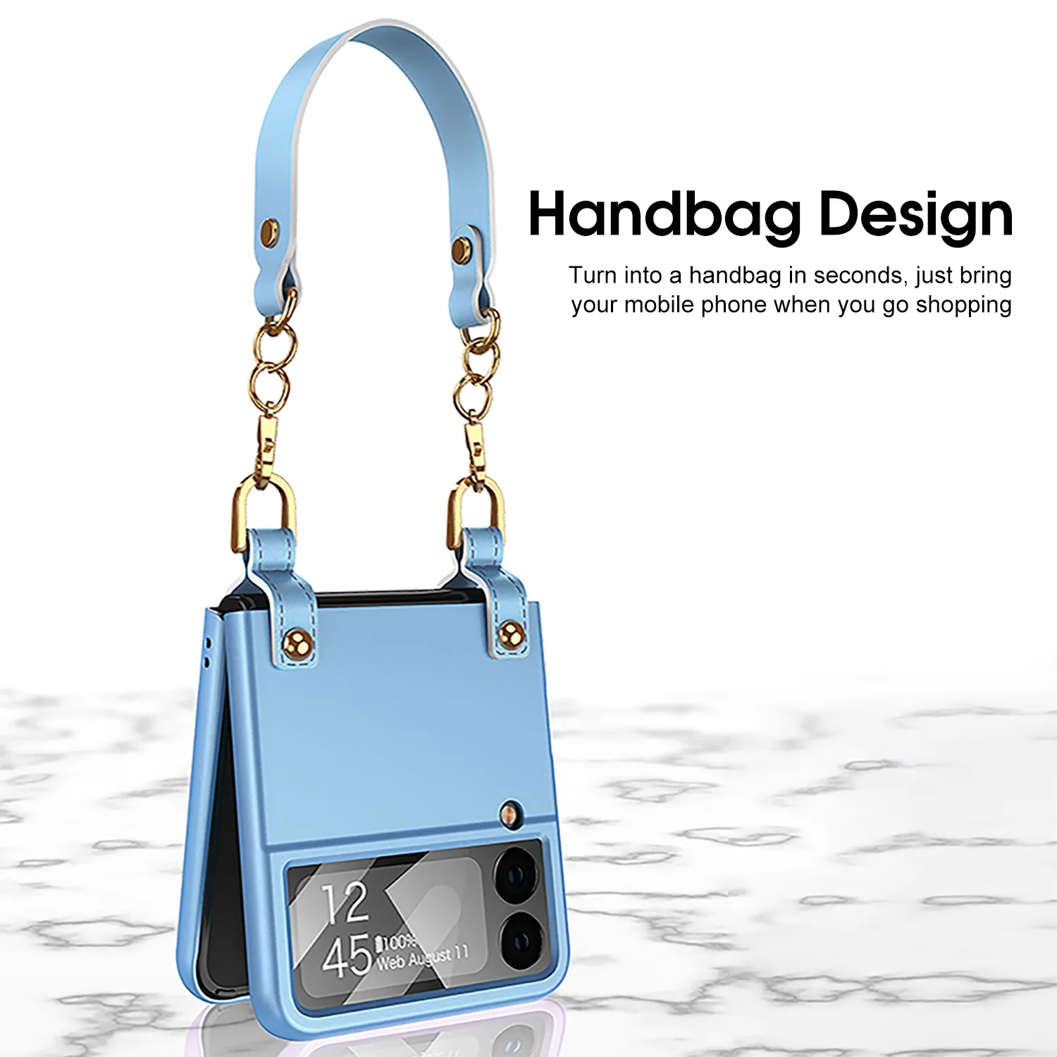 

New Style Anti-Shock Wristband Bag Cover Case for Samsung Galaxy Z Flip 4 Flip4 Flip 3 5 5G flip5 Flip3 Zflip 4 Zflip3 Lens Prot