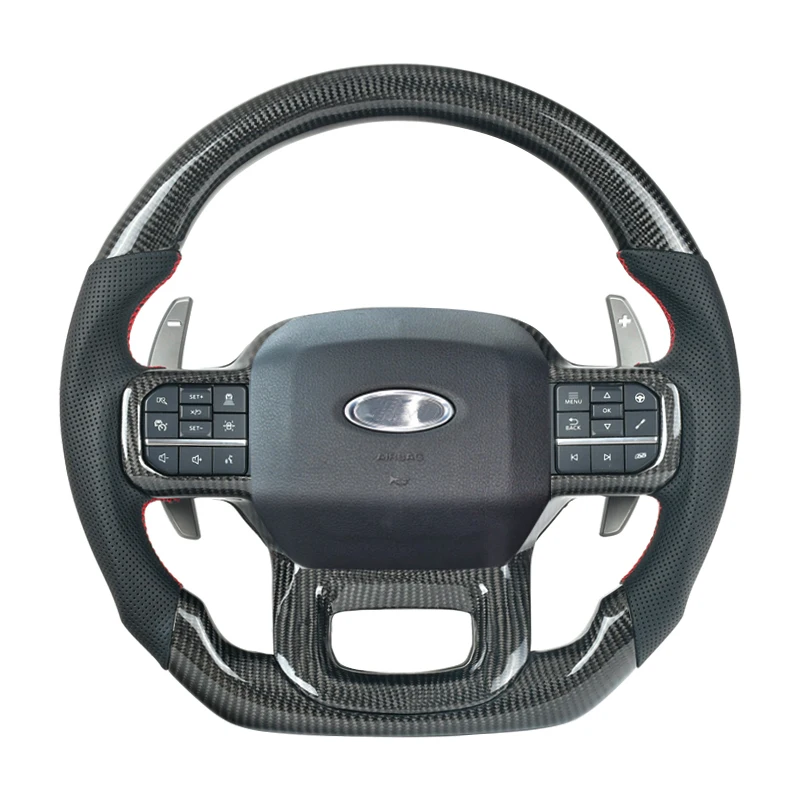 

Рулевое колесо для Ford Raptor F-150 F150 100%, спортивное нагревательное колесо из углеродного волокна на заказ 2021-2023
