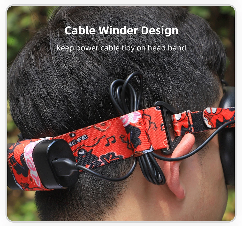 Colorful Adjustable Battery Strap Headband fixed elastic Strap Accessories Kerchief For Goggles 2/FPV Flight Glasses V2 enlarge