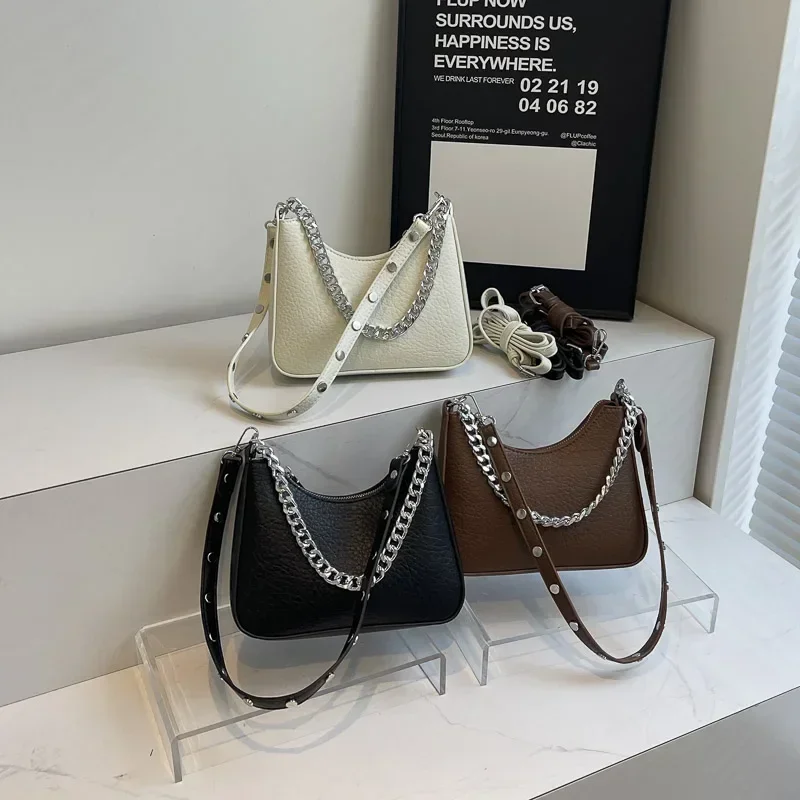 Осенне-зимняя нишевая Ретро сумка для женщин 2024 популярная универсальная через