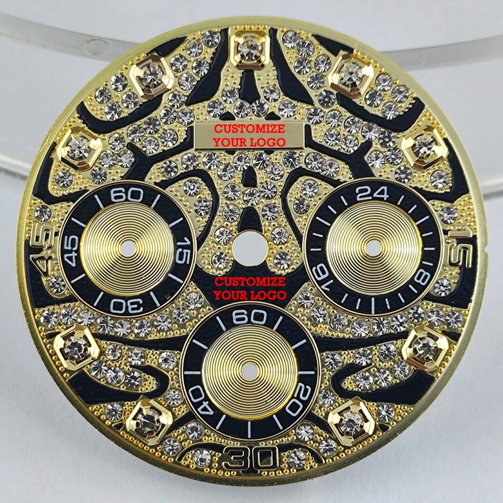 Циферблат 29 мм с логотипом Тигр роскошные часы алмазным циферблатом аксессуары