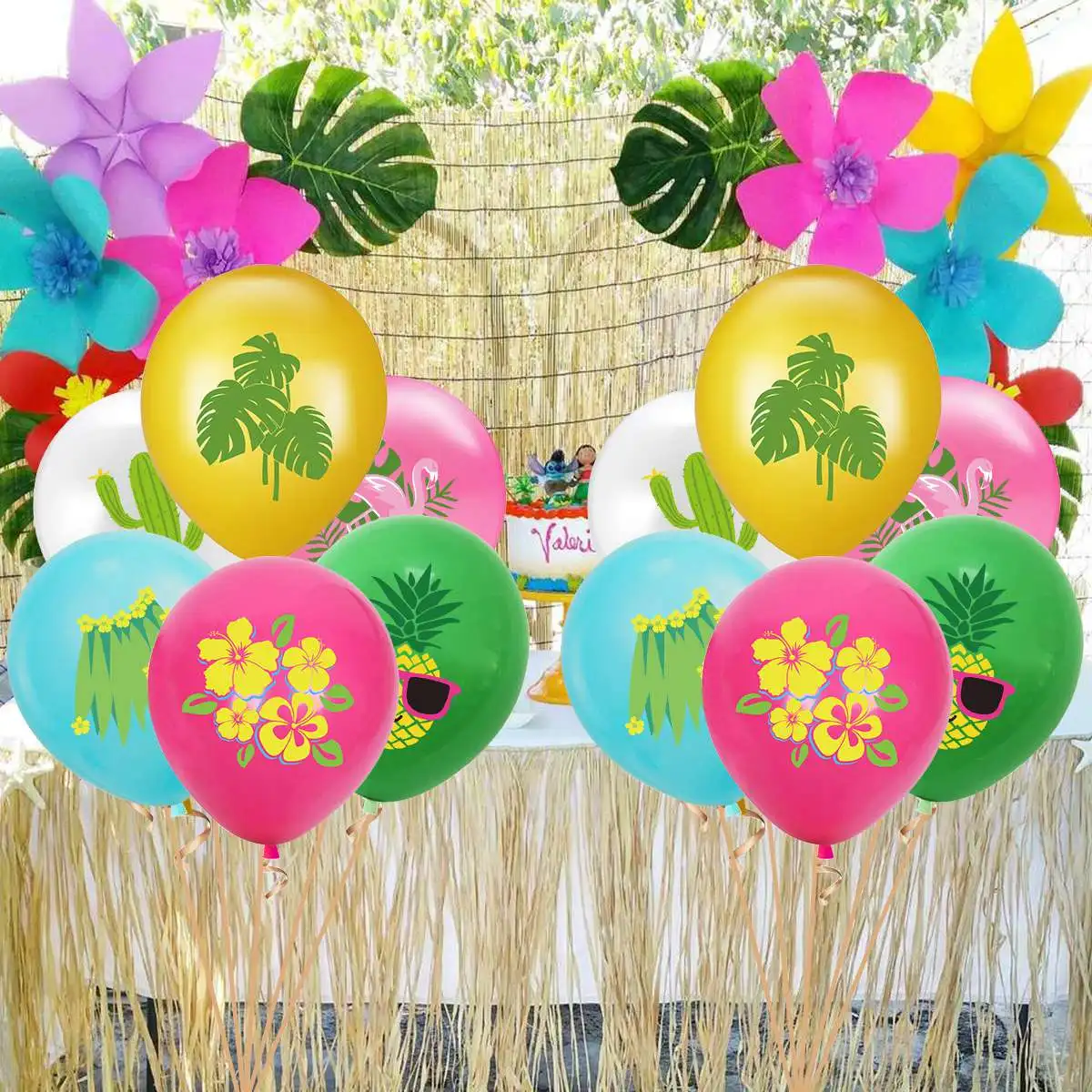

Hawaii Party Decor Flamingo Pineapple balloon Summer Tropical Hawaiian Beach Birthday Party Supplies Luau Aloha Baby Shower