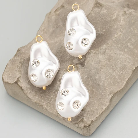 GUFEATHER MD90 подвески с жемчугом и фианитами 2 шт.